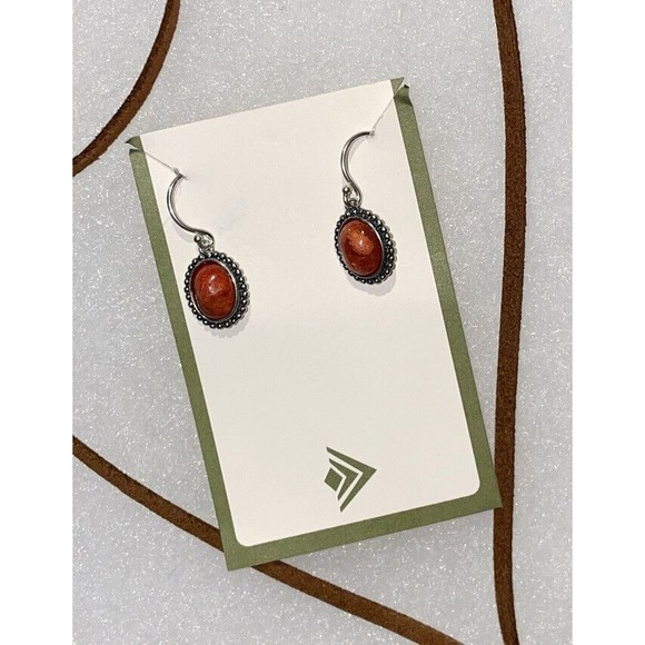 Silpada Coral Pendant/Wrapped in Sterling Silver with Faux Suede Necklace/Set - Picture 6 of 7